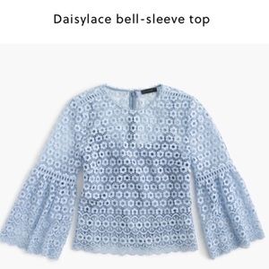 J.Crew Daisy Lace Bell Sleeve Top - Size 6